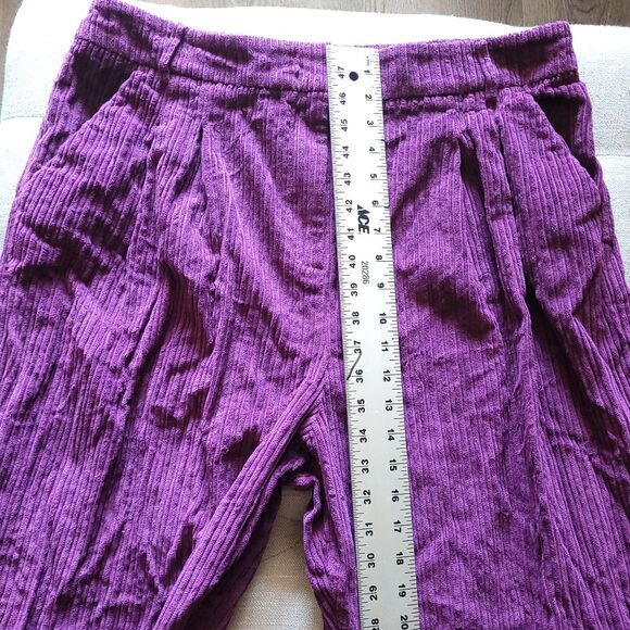 Farm Rio Corduroy Burgundy Wide-leg Trousers Womens XLarge - Picture 12 of 15